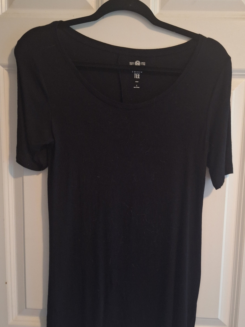 Sonoma Black Scoop Neck Short Sleeve Tunic Tee